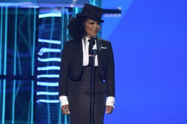 Janet Jackson lors des Bilboard Music Awards 2022, au MGM Grand Garden Arena de Las Vegas, le 15 mai.