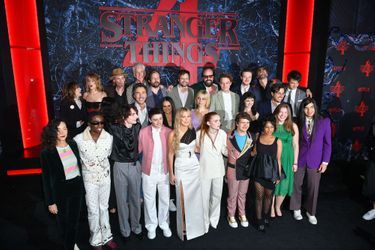 L&#039;équipe de «Stranger Things»  à l&#039;avant-première de la saison 4, aux Studios Netflix, à New York, le 14 mai 2022.