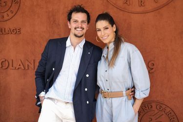 Laury Thilleman et Juan Arbelaez à Roland-Garros en 2019. 
