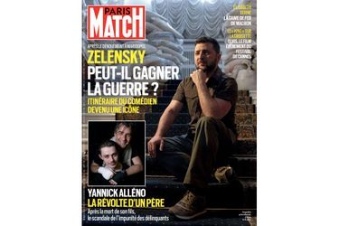 Volodymyr Zelensky à la Une de Paris Match.