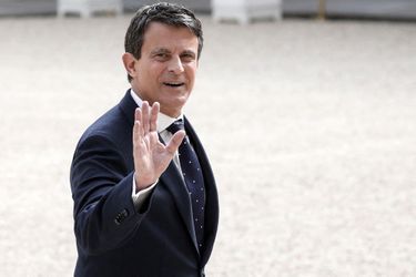 Manuel Valls, le 7 mai à l&#039;Elysée pour l&#039;investiture d&#039;Emmanuel Macron. 