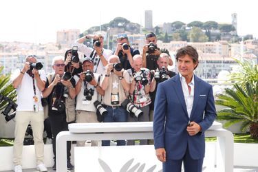 Tom Cruise au photocall du film &quot;Top Gun: Maverick&quot; au Festival de Cannes, le 18 mai 2022. 