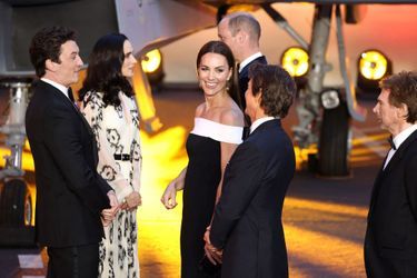 Kate Middleton, duchesse de Cambridge, et le prince William avec Tom Cruise à Londres, le 19 mai 2022