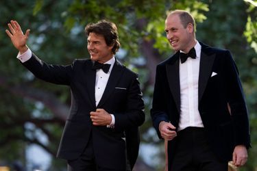 Le prince William avec Tom Cruise à Londres, le 19 mai 2022