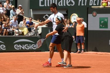 Novak Djokovic et Inès Reg samedi pour la Journée des Enfants de Roland-Garros.