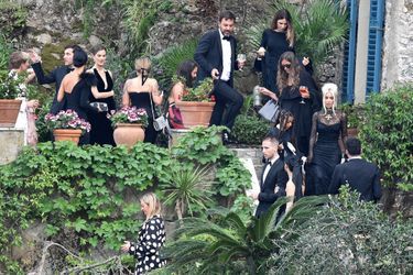 Les invités au mariage de Kourtney Kardashian et Travis Baker, à Portofino, en Italie, le 22 mai 2022.