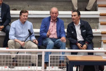 L&#039;ex-roi d&#039;Espagne Juan Carlos à un match de handball à Pontevedra, le 21 mai 2022