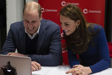William et Kate, duc et duchesse de Cambridge, en visite à l’association Cinemagic, en 2019. 