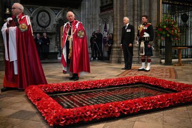 Le prince Charles à l&#039;abbaye de Westminster, lors du service de l&#039;ordre du Bain, le 24 mai 2022