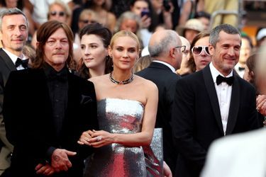 Norman Reedus, Guillaume Canet, Diane Kruger - Montée des marches pour la cérémonie de clôture du 75ème Festival International du Film de Cannes. Le 28 mai 2022.