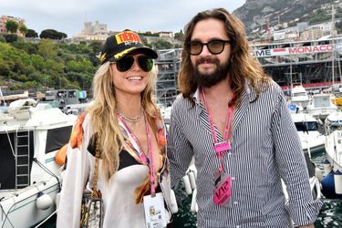 Heidi Klum et son mari Tom Kaulitz lors du Grand Prix F1 de Monaco, les 28 et 29 mai 2022.