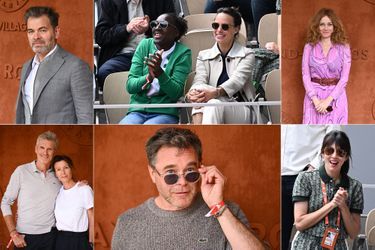 Les célébrités ont pris la pose pour les photographes ce lundi 30 mai, à Roland-Garros.
