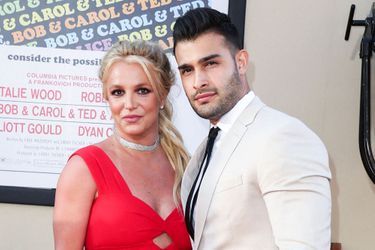 Britney Spears et Sam Asghari à la première du film "Once Upon a Time In Hollywood" à Los Angeles, en 2019. 