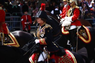 La princesse Anne à la cérémonie &quot;Trooping the Colour&quot; à Londres, le 2 juin 2022