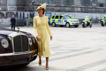Kate Middleton, duchesse de Cambridge, à son arrivée à la réception donnée au Guildhall à Londres, le 3 juin 2022