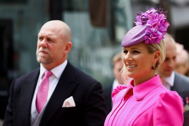 Zara Phillips et son mari Mike Tindall à leur arrivée à la réception donnée au Guildhall à Londres, le 3 juin 2022