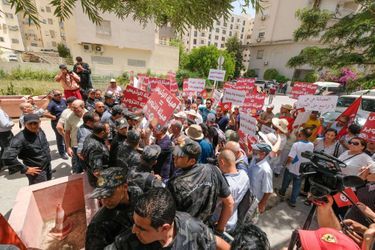 Manifestation à Tunis, le 4 juin 2022.