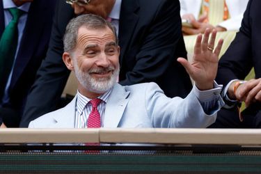 Le roi Felipe VI d&#039;Espagne lors de la finale de Roland-Garros à Paris, le 5 juin 2022