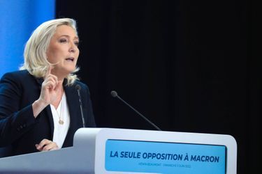 La présidente du Rassemblement National, Marine Le Pen