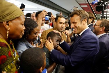Emmanuel Macron à Clichy-sous-Bois, le 8 juin 2022.