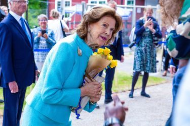 La reine Silvia de Suède à Olofström, le 6 juin 2022, jour de la Fête nationale