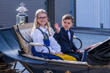 La princesse Estelle et le prince Oscar du Suède à Stockholm, le 6 juin 2022, jour de la Fête nationale