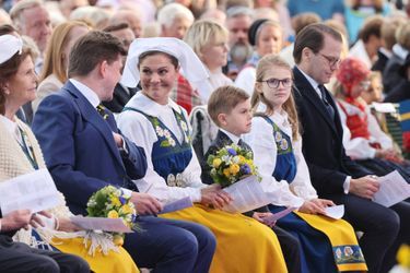 Les princesses Victoria et Estelle et les princes Oscar et Daniel de Suède au musée de plein air de Skansen, le 6 juin 2022, jour de la Fête nationale