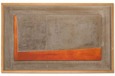 Ben Nicholson, &#039;&#039;1969 (relief With Red)&#039;&#039;, Huile sur panneau sculpté, Relief, 53,5 X 88 cm.