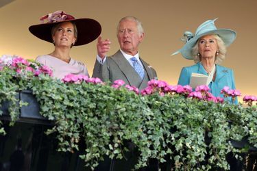 La comtesse Sophie de Wessex avec le prince Charles et la duchesse de Cornouailles Camilla au Royal Ascot, le 14 juin 2022