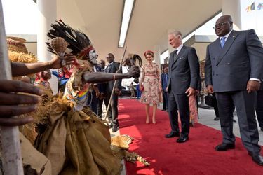 La reine Mathilde et le roi des Belges Philippe au Musée national à Kinshasa, le 8 juin 2022