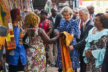 La reine Mathilde et le roi des Belges Philippe à Kinshasa, le 9 juin 2022