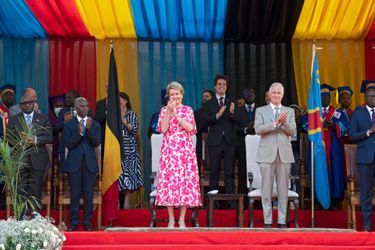 La reine Mathilde et le roi des Belges Philippe à l'Université de Lubumbashi au Congo, le 10 juin 2022