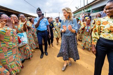 La reine Maxima des Pays-Bas à Abobo en Côte d'Ivoire, le 13 juin 2022
