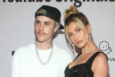 Justin Bieber et son épouse Hailey à Los Angeles, en 2020.