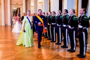 La princesse Stéphanie et le grand-duc héritier Guillaume de Luxembourg à Oslo, le 17 juin 2022