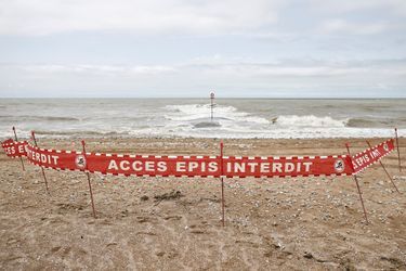 Photo prise à Villers-sur-Mer où un Kite-Surfer est mort.
