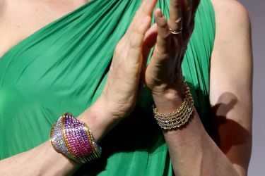 Les bracelets de la princesse Charlène de Monaco à l&#039;ouverture du 61e Festival de télévision de Monte-Carlo, le 17 juin 2022