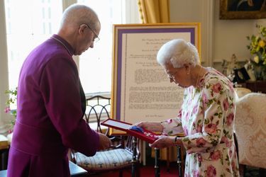 La reine Elizabeth II et Justin Welby, l’archevêque de Canterbury, au château de Windsor, le 21 juin 2022