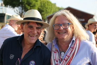 Tex et Pierre-Jean Chalençon le 21 juin 2022 à Paris.