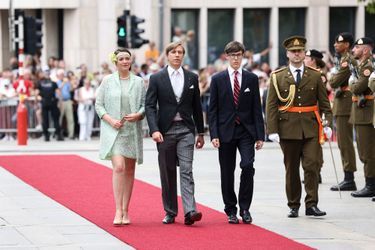 La princesse Alexandra, le prince Louis et le prince Gabriel de Luxembourg à Luxembourg, le 23 juin 2022