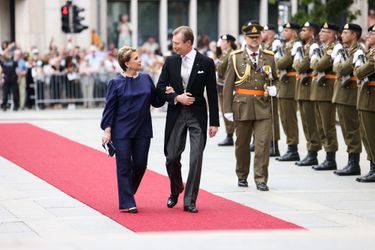 La grande-duchesse Maria-Teresa et le grand-duc Henri de Luxembourg à Luxembourg, le 23 juin 2022