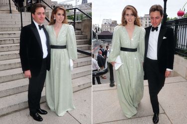 La princesse Beatrice d'York, glamour à Londres, avec son époux Edoardo Mapelli Mozzi, le 23 juin 2022