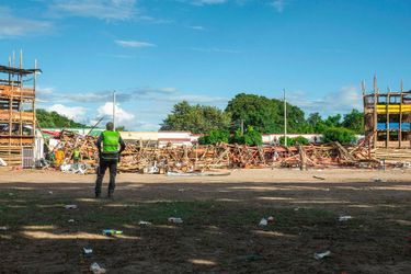 Quatre personnes ont été tuées et plus de 300 blessées dans l'effondrement d'une arène à El Espinal, en Colombie, le 26 juin 2022.