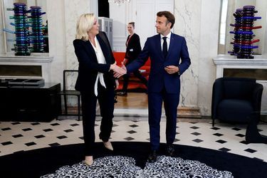 Marine Le Pen et Emmanuel Macron, le 21 juin 2022 à l'Elysée.