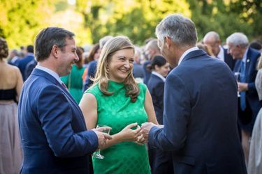 Le prince héritier Guillaume et la princesse Stéphanie de Luxembourg au château de Berg, le 28 juin 2022