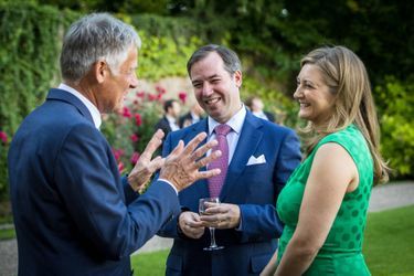 Le grand-duc héritier Guillaume et la grande-duchesse héritière Stéphanie de Luxembourg au château de Berg, le 28 juin 2022