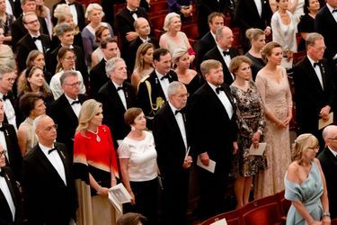 La reine Maxima et le roi Willem-Alexander des Pays-Bas avec le couple présidentiel autrichien à Vienne, le 29 juin 2022