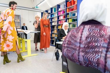 La reine Maxima des Pays-Bas au musée du Textile à Tilburg, le 30 juin 2022