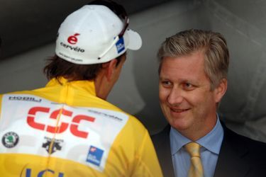 Le prince Philippe de Belgique à Gand lors d'une étape du Tour de France, le 9 juillet 2007