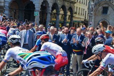 Le roi des Belges Philippe lors du Grand départ du Tour de France de Bruxelles, le 6 juillet 2019